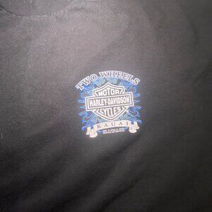 Harley-Davidson‎ Two Wheels Kauai Hawaii T-Shirt XL 100% Cotton Black